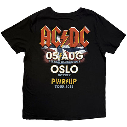 AC/DC - PWR'D-UP NORWAY EU TOUR '25 - T-Shirt Black