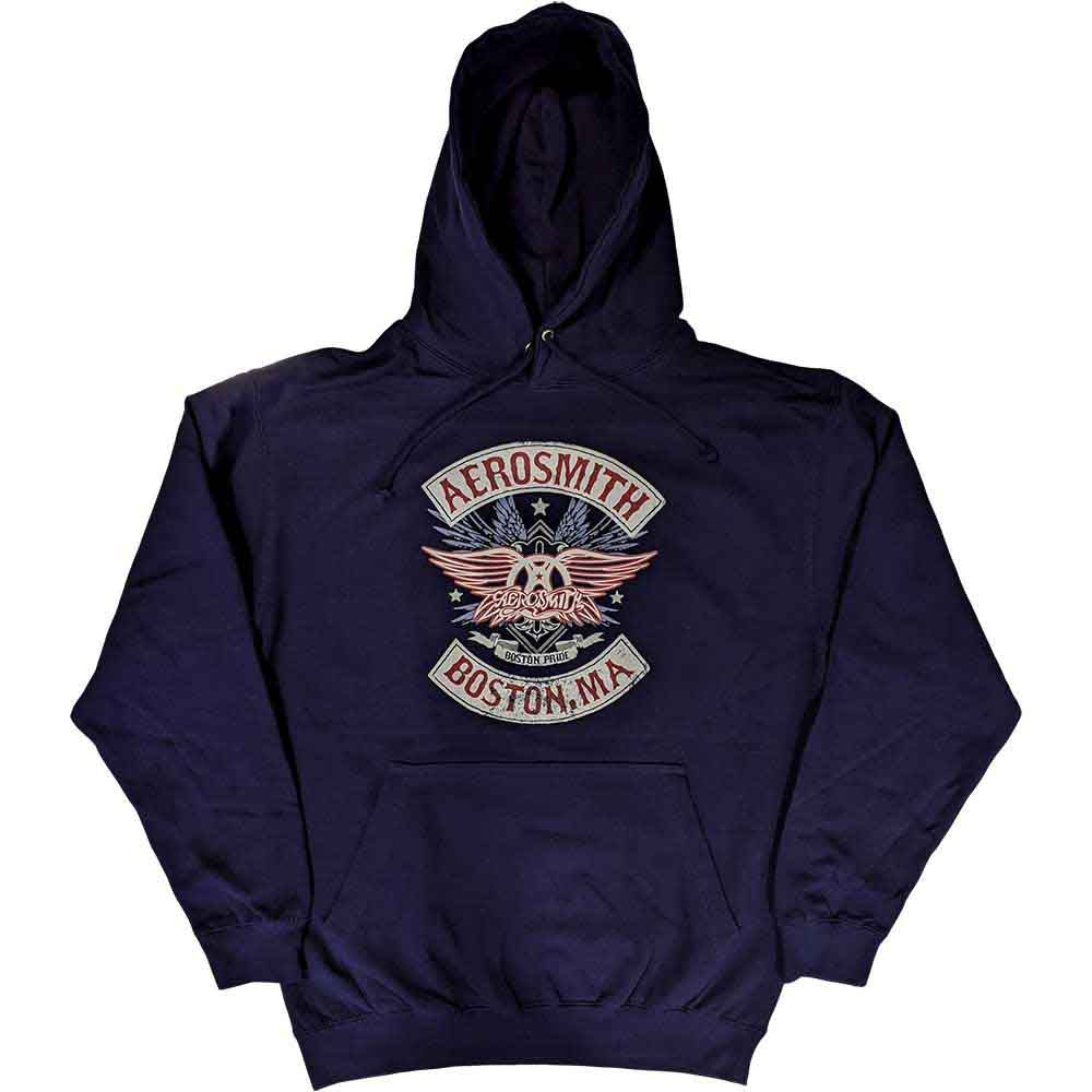 AEROSMITH - BOSTON PRIDE - Pullover Hoodie Blue