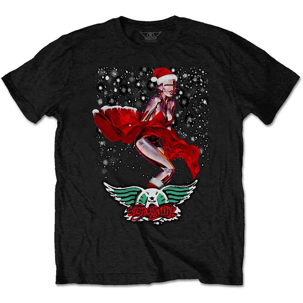 AEROSMITH - ROBO SANTA - T-Shirt Black