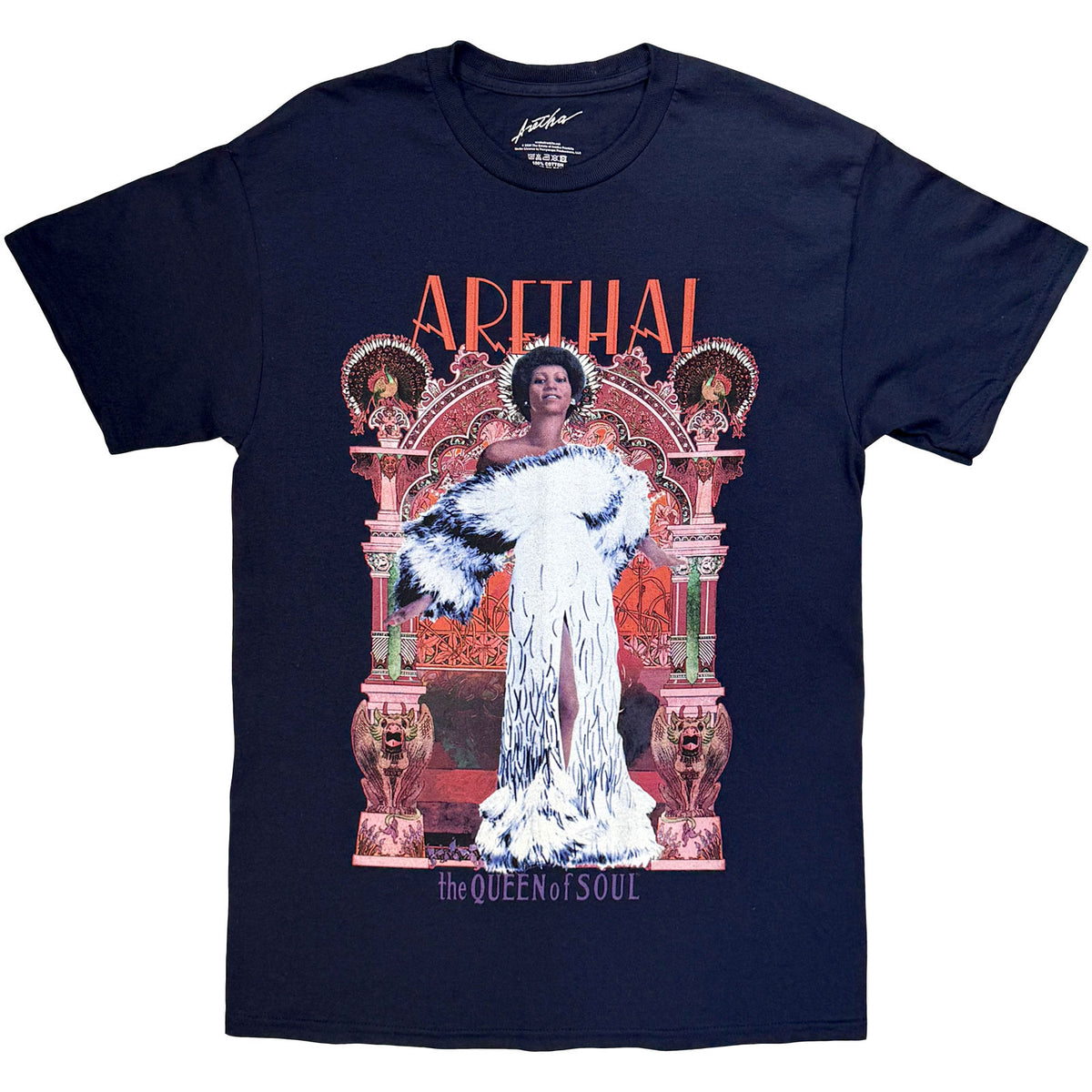 ARETHA FRANKLIN - THE QUEEN OF SOUL - T-Shirt Navy Blue
