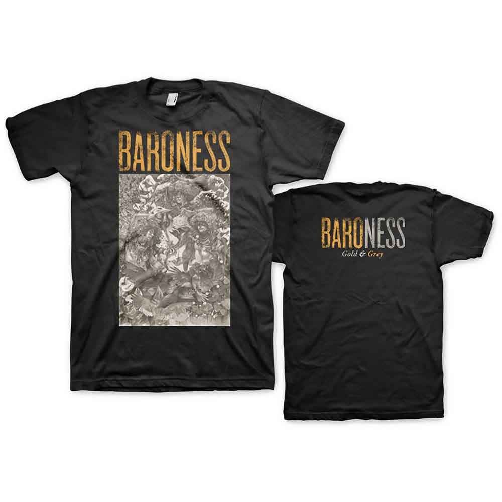 BARONESS - GOLD & GREY - T-Shirt Black