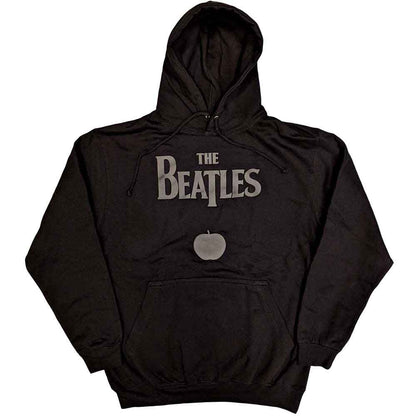 THE BEATLES - DROP T LOGO & APPLE - Pullover Hoodie Black