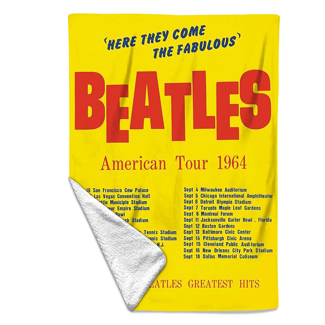 Rocksax The Beatles Blanket - America Tour Yellow