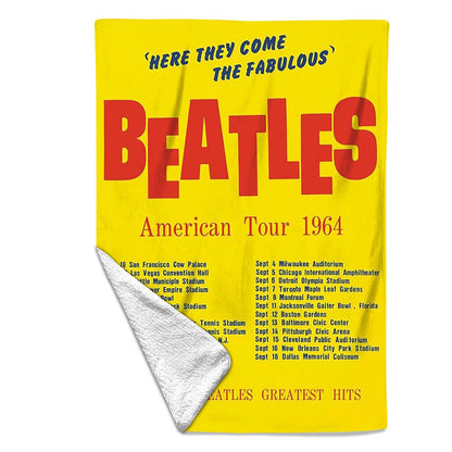 Rocksax The Beatles Blanket - America Tour Yellow
