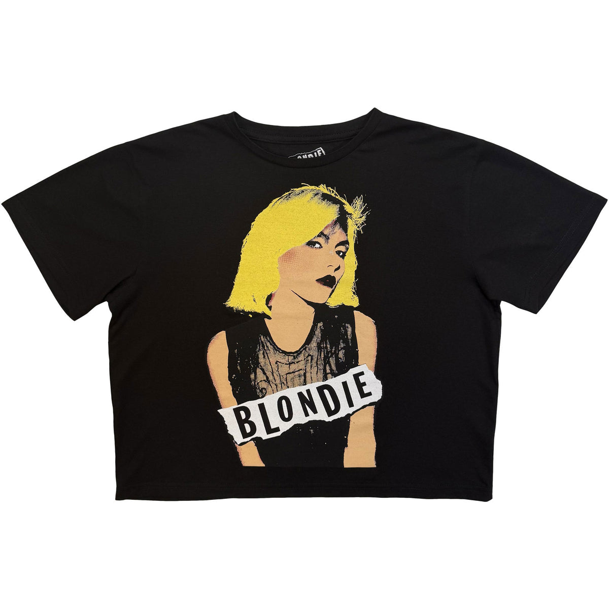 BLONDIE - SIDE GLANCE - Ladies Crop Top Black