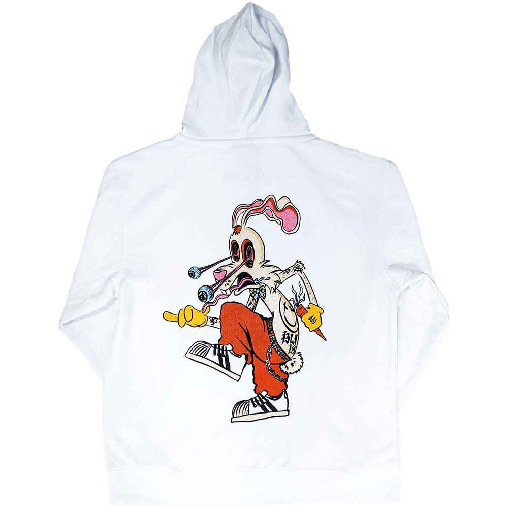 BLINK-182 - ROGER RABBIT - Zipped Hoodie White