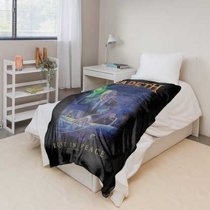 Rocksax Megadeth Sherpa Fleece Blanket - Rust in Peace