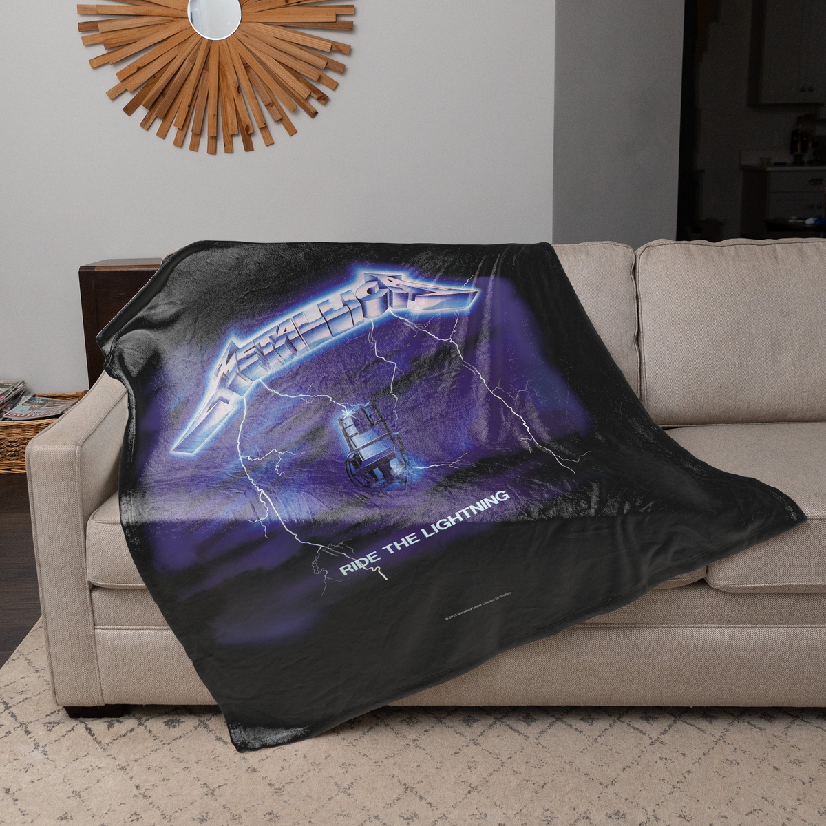 Rocksax Metallica Sherpa Fleece Blanket - Ride The Lightning