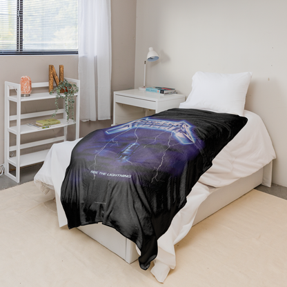 Rocksax Metallica Sherpa Fleece Blanket - Ride The Lightning