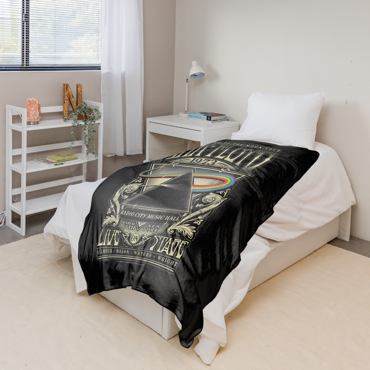 Rocksax Pink Floyd Sherpa Fleece Blanket - 1973 Live
