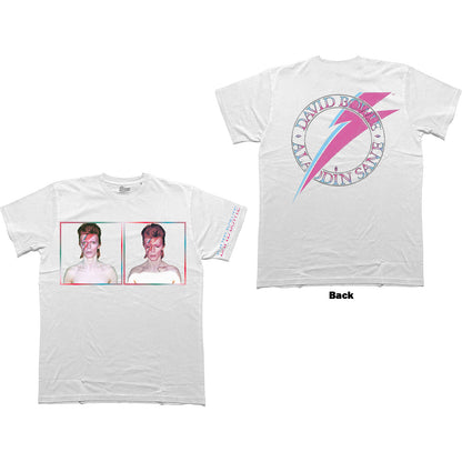 DAVID BOWIE - ALADDIN SANE PHOTOS - T-Shirt White