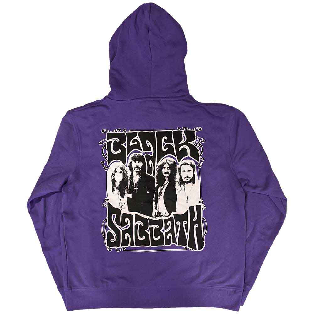 BLACK SABBATH - HENRY POCKET LOGO - Zipped Hoodie Purple