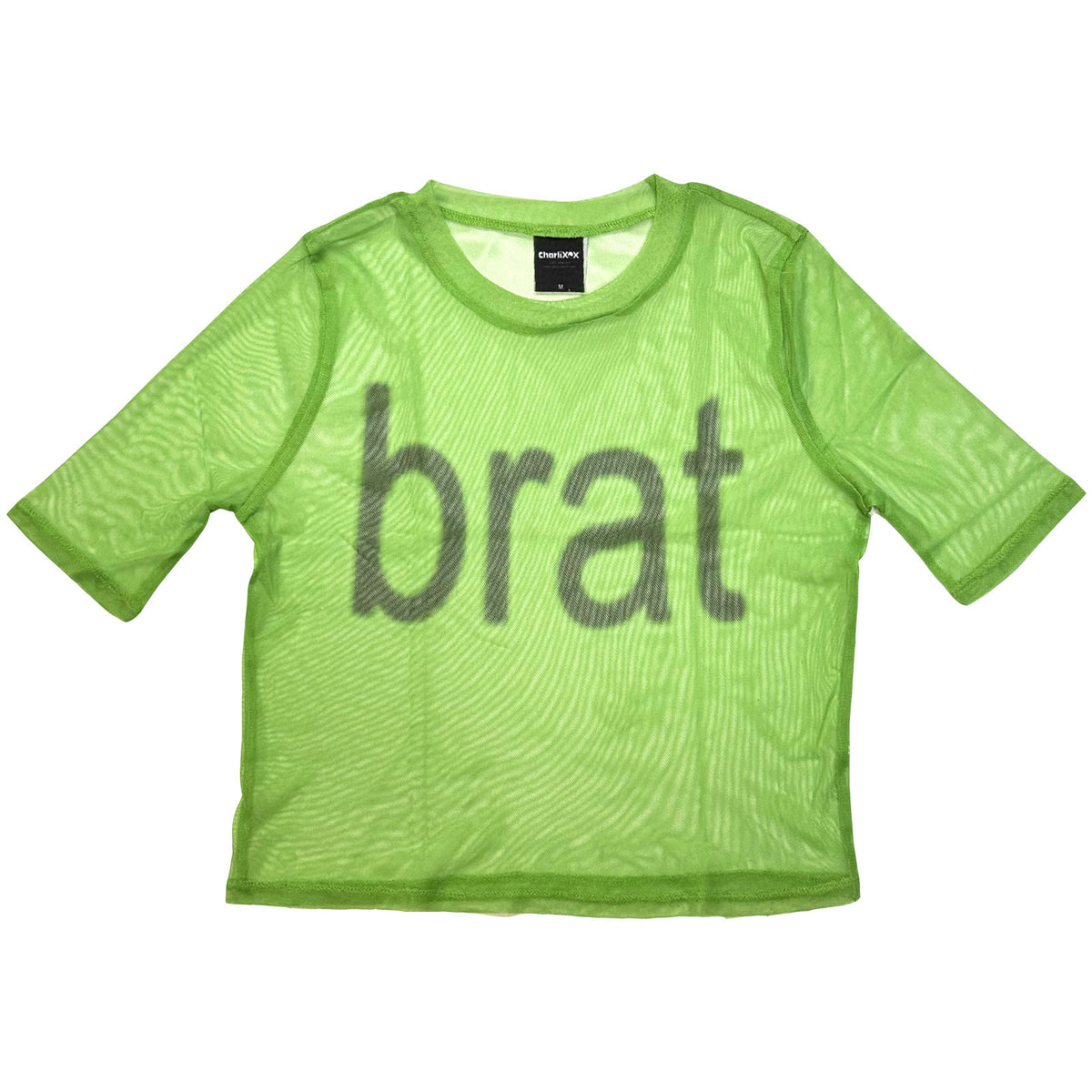 CHARLI XCX - BRAT LOGO - Ladies Crop Top Green