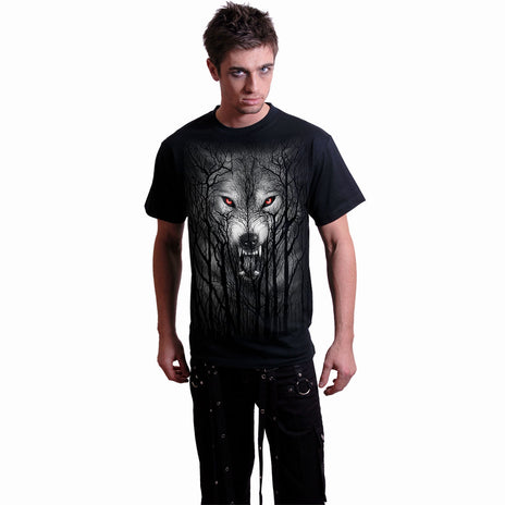 FOREST WOLF - T-Shirt Schwarz