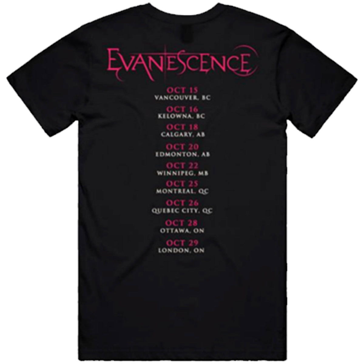EVANESCENCE - CANADA TOUR '24 PHOTO - T-Shirt Black