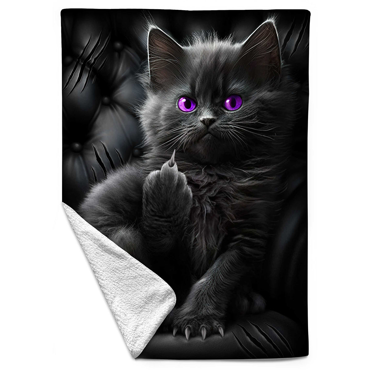 CATTITUDE - Sherpa Fleece Blanket - Small