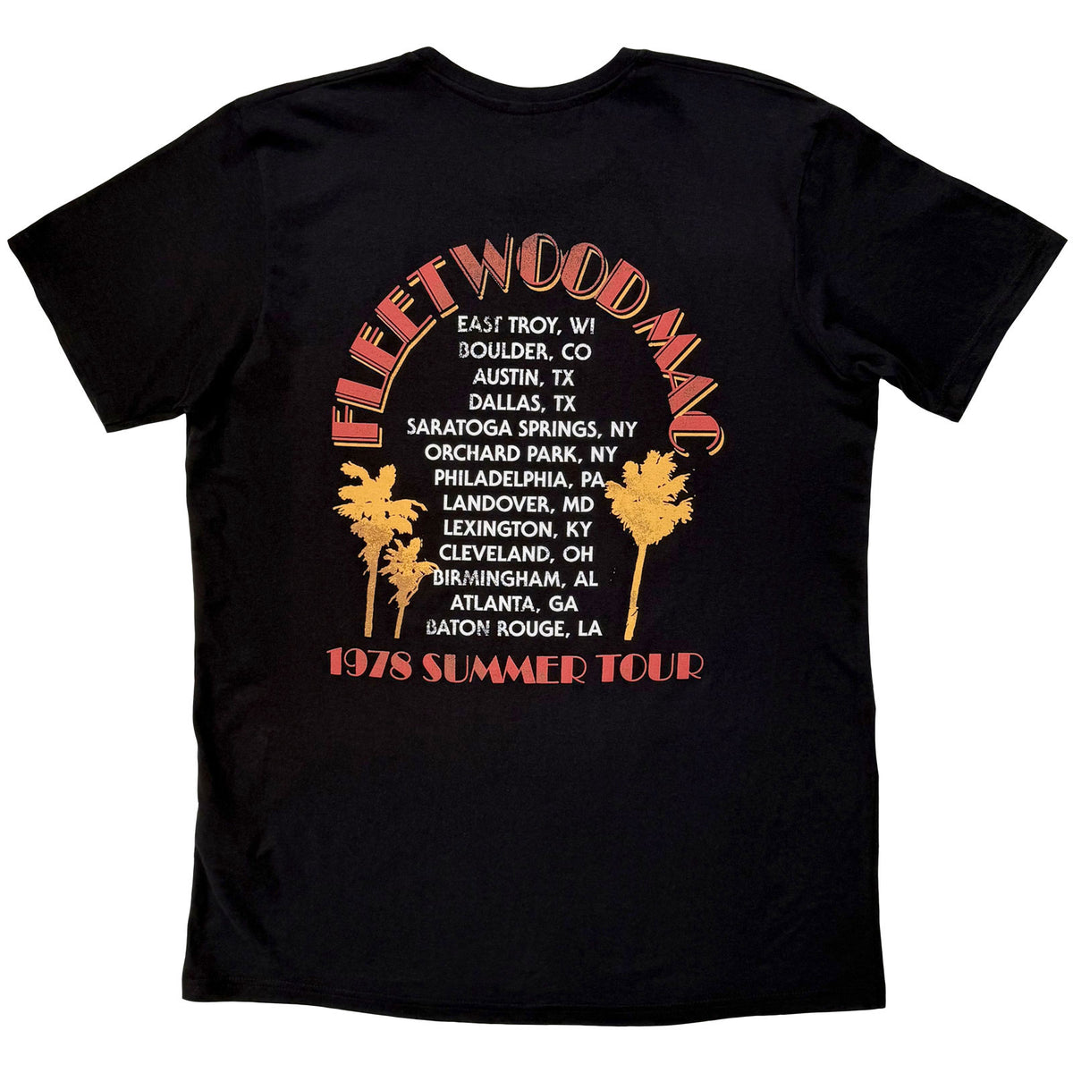FLEETWOOD MAC - SUMMER TOUR - Carbon T-Shirt Black