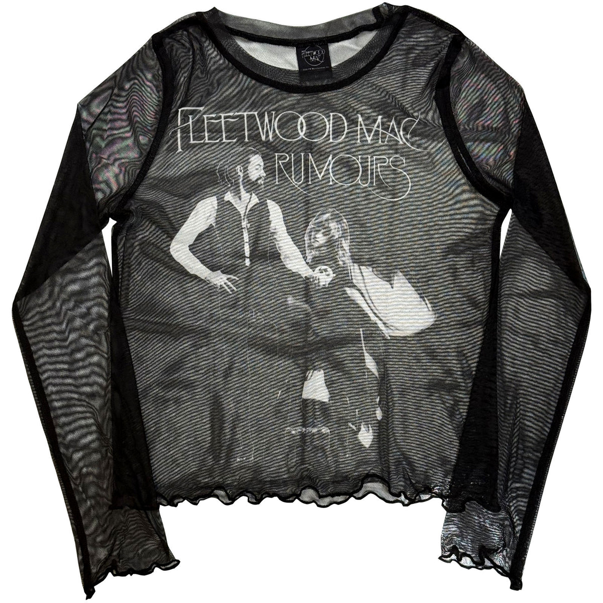 FLEETWOOD MAC - RUMOURS - Ladies Long Sleeve Crop Top Black