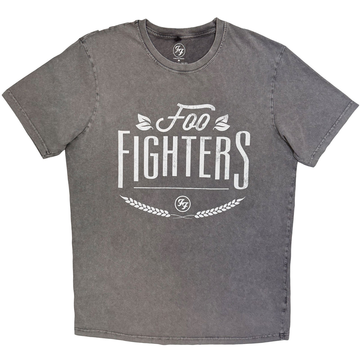 FOO FIGHTERS - WARPED LOGO - Stone Wash T-Shirt Grey