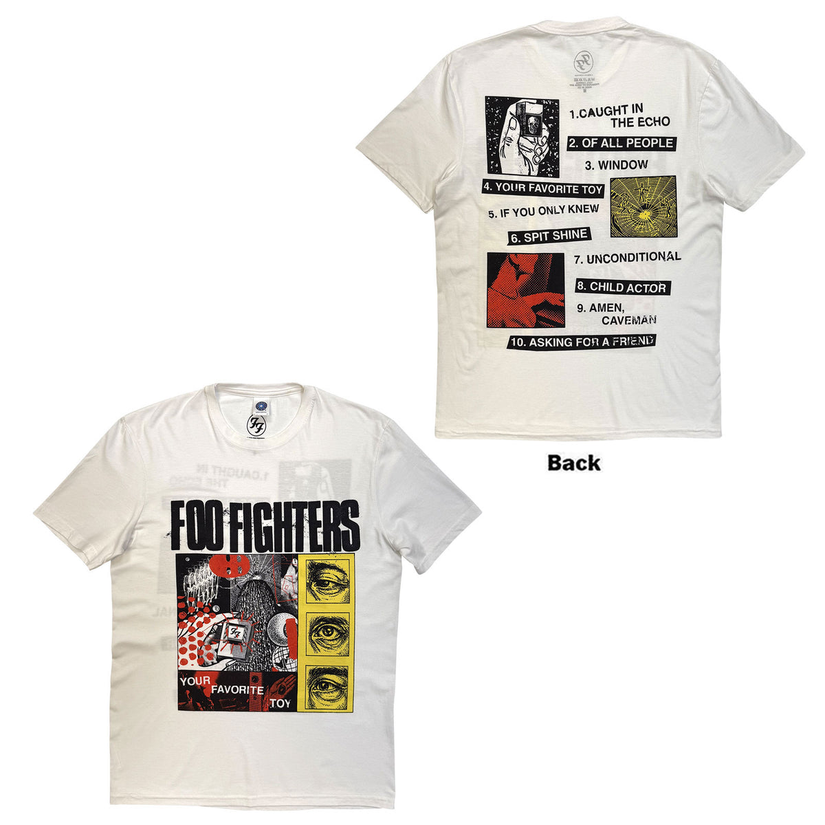 FOO FIGHTERS - YOUR FAVOURITE TOY TRACKLIST - T-Shirt White