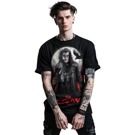 THE CROW - BLOOD MOON - Front Print T-Shirt Schwarz