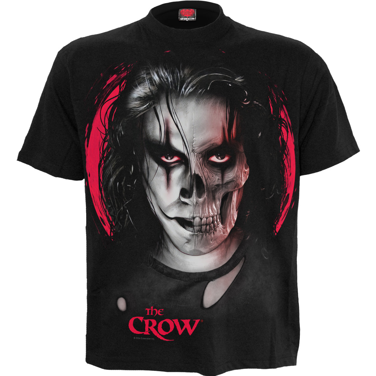 THE CROW - SKULL FACE - Front Print T-Shirt Schwarz