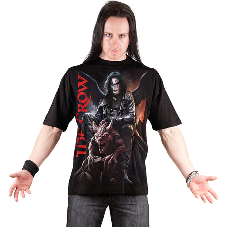 THE CROW - GARGOYLE - Front Print T-Shirt Schwarz