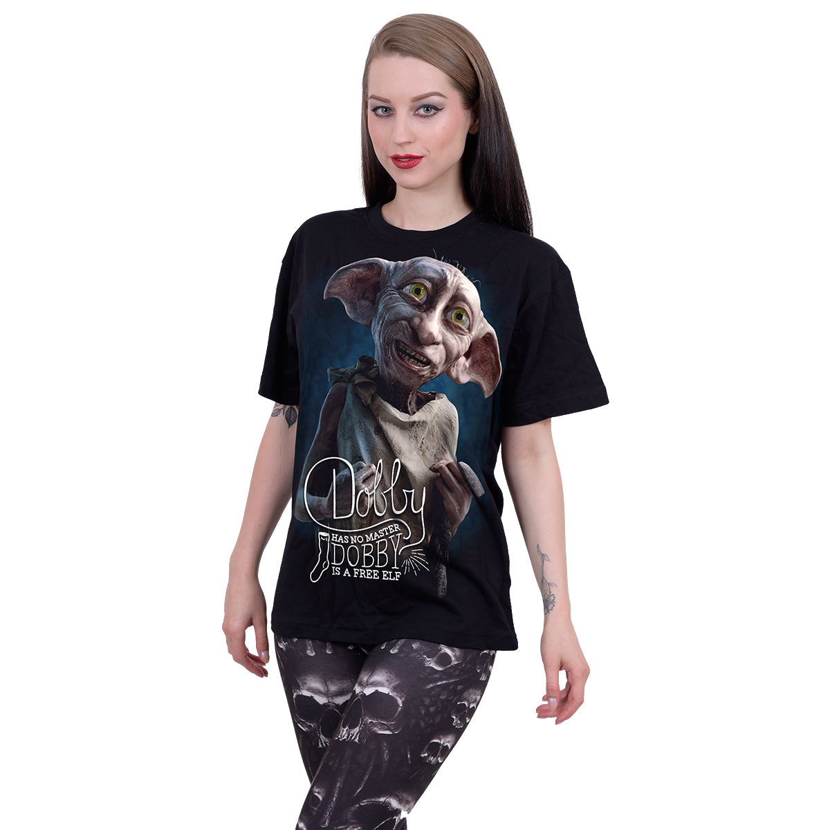 DOBBY - Front Print T-Shirt Black