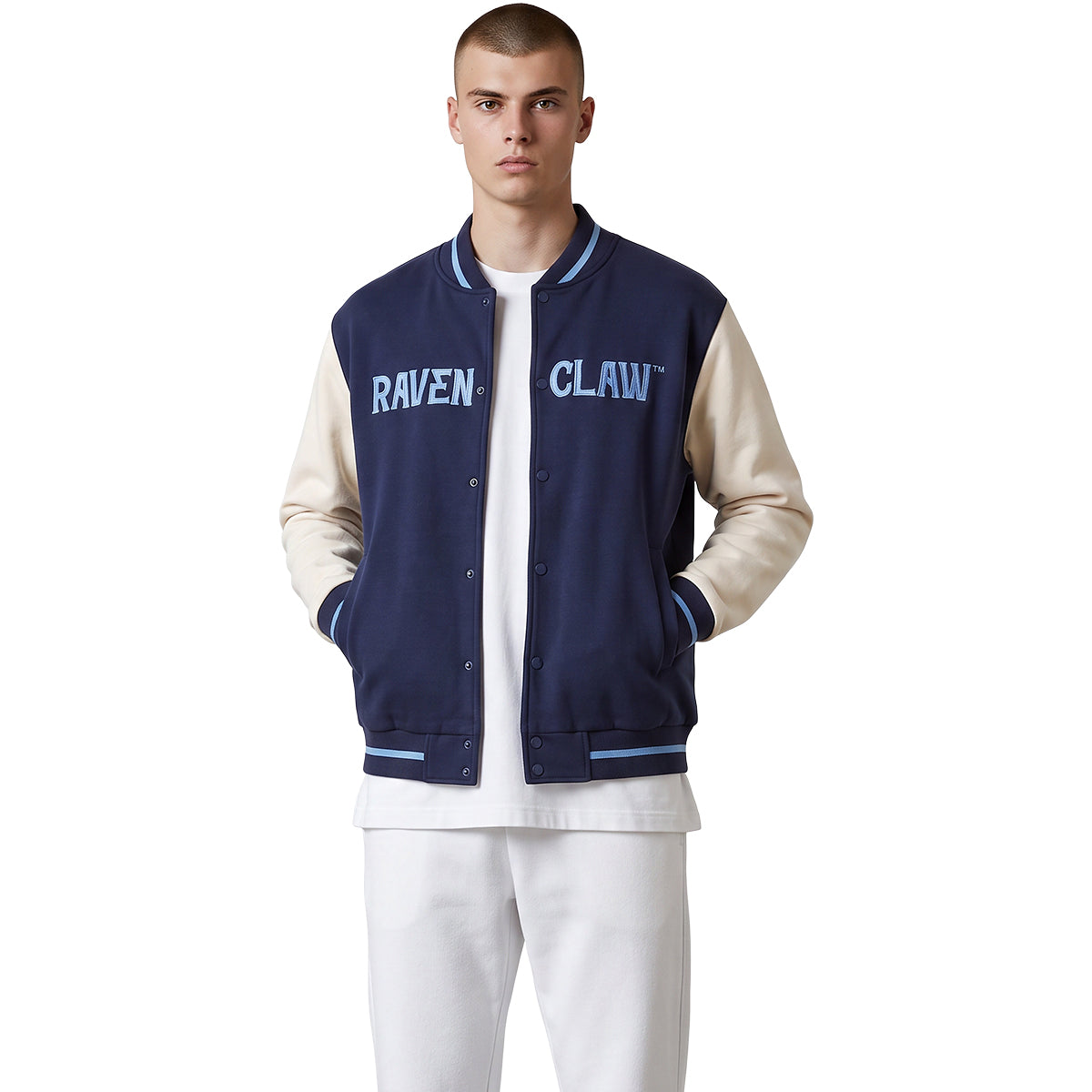 HARRY POTTER - RAVENCLAW HOUSE NAME - Baseball Jacket Dk Blue Contrast Slvs A