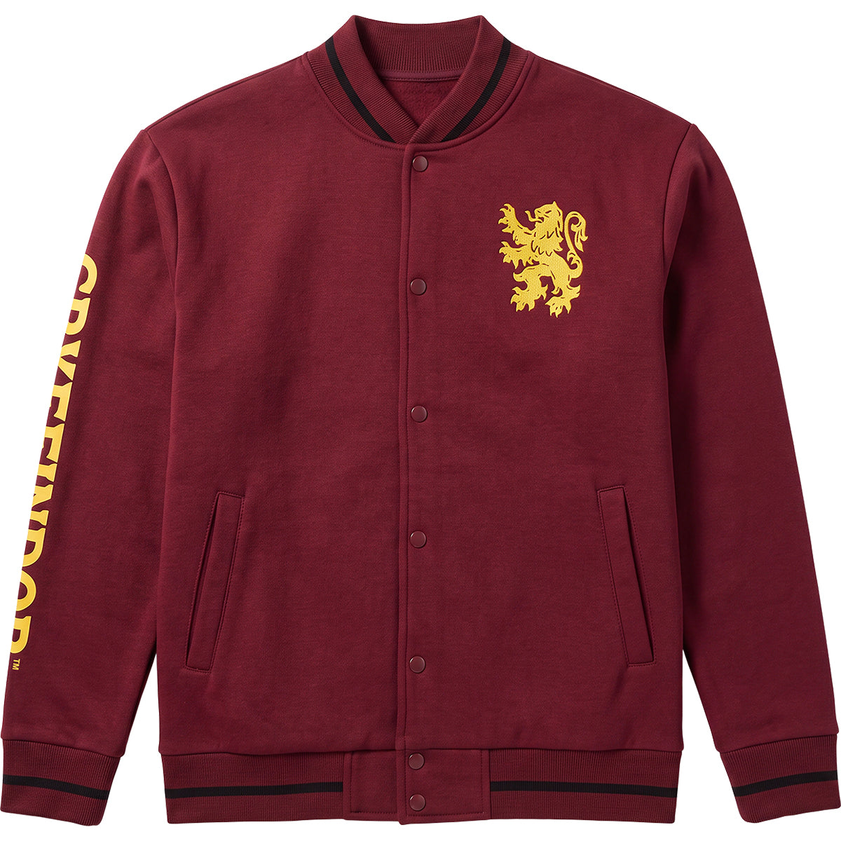 HARRY POTTER – GRYFFINDOR-BRUSTEMBLEM – Baseballjacke, dunkelrotbraun