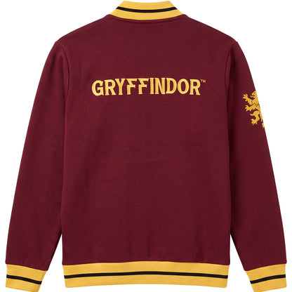 HARRY POTTER – GRYFFINDOR-WAPPEN MIT SLOGAN – Baseballjacke, dunkelrot mit gelbem Besatz