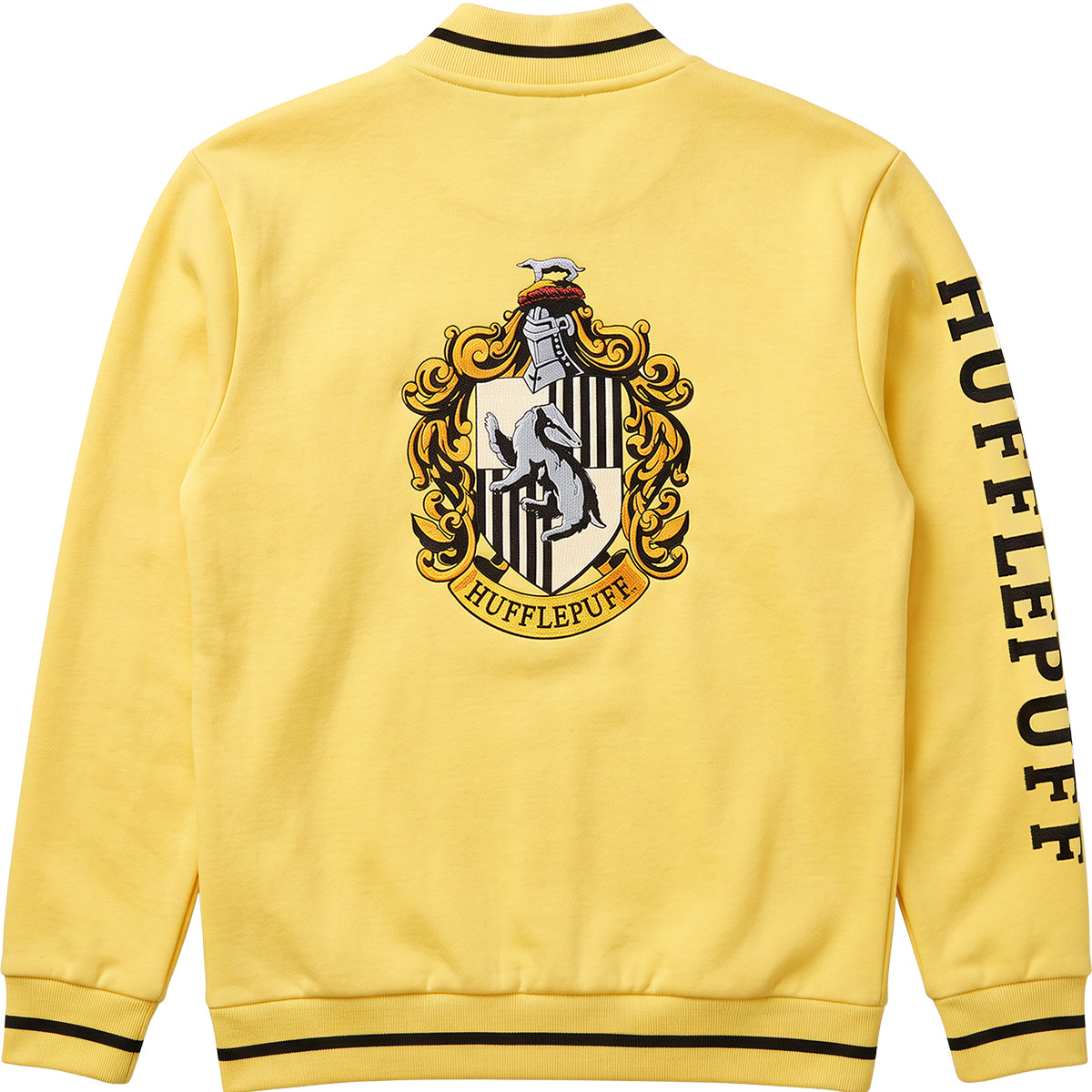 HARRY POTTER – HUFFLEPUFF-BRUSTEMBLEM – Baseballjacke, dunkelgelb