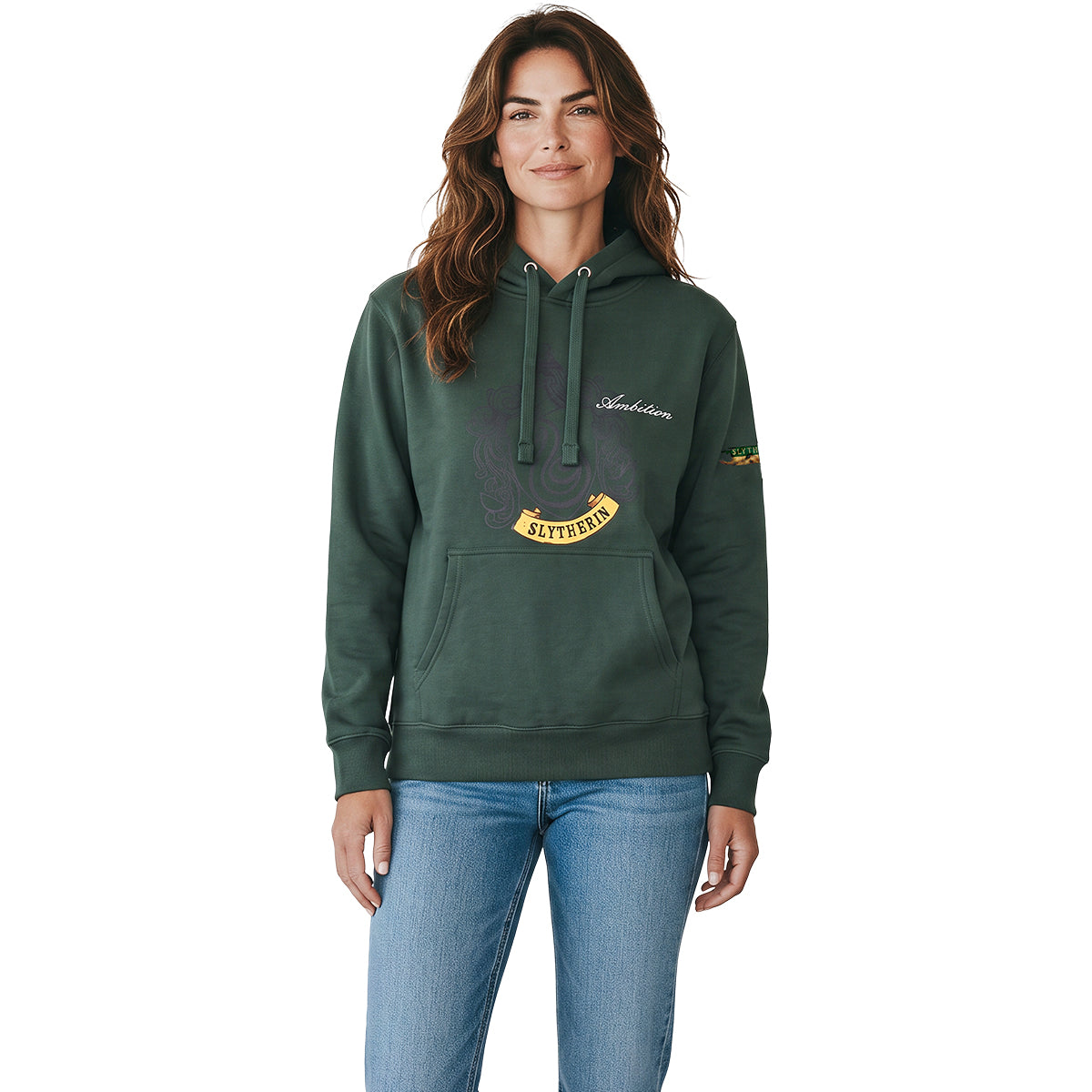 HARRY POTTER – SLYTHERIN-EMBLEM – Kapuzenpulli, dunkelgrün