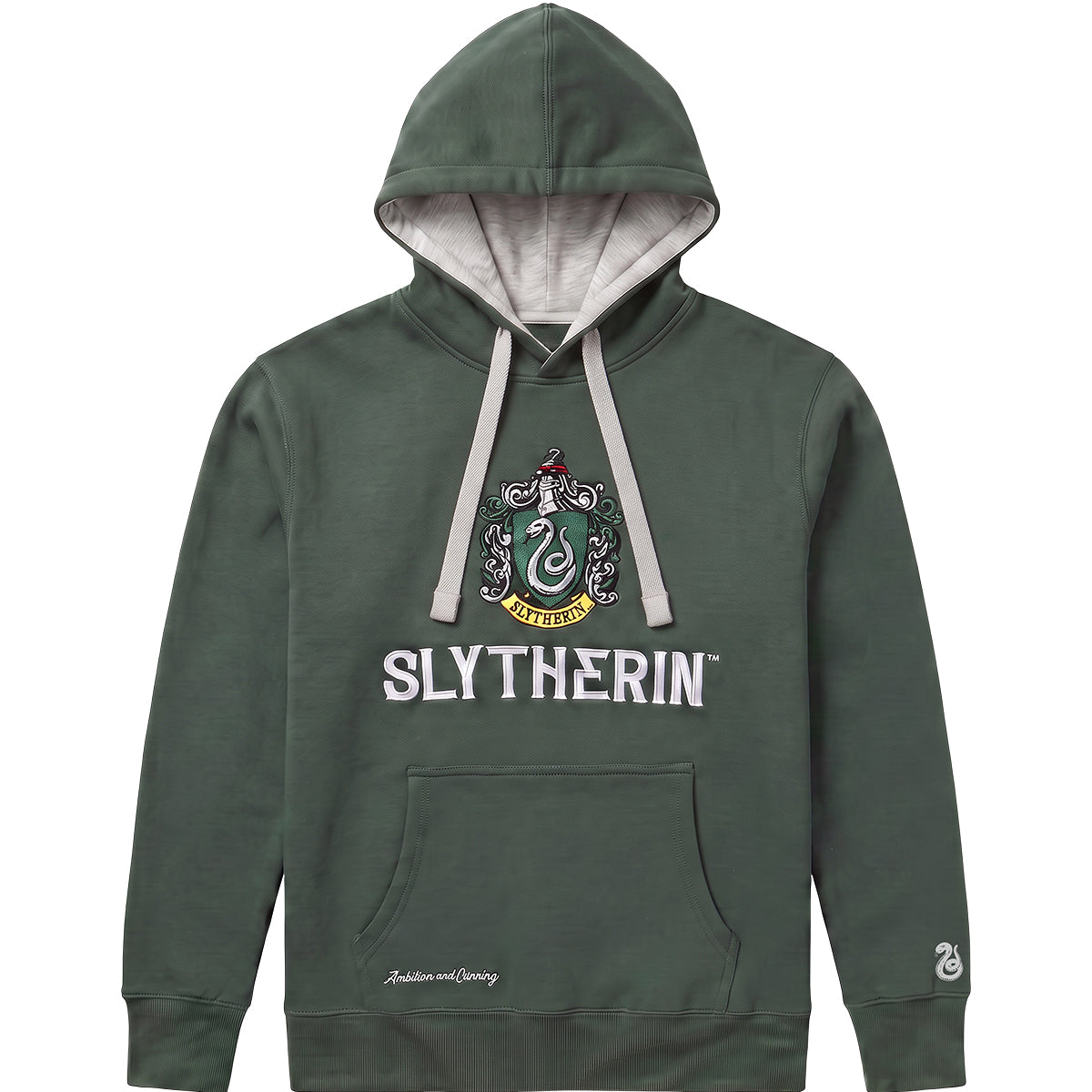 HARRY POTTER – SLYTHERIN TWO-TONE – Kapuzenpulli, dunkelgrün mit grauen Besätzen