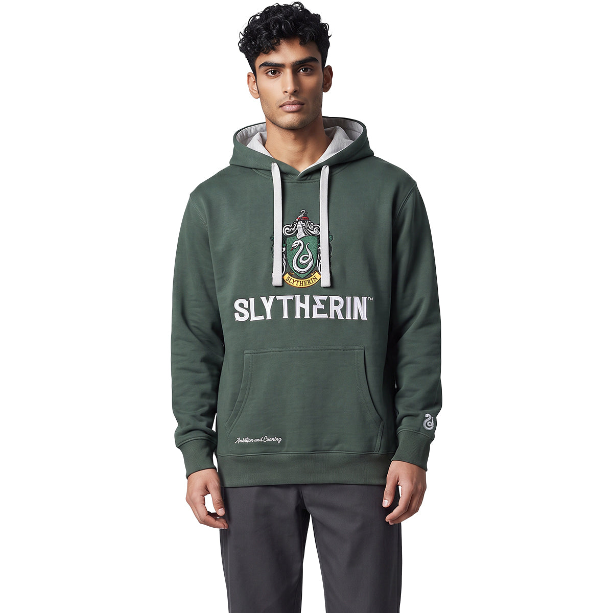 HARRY POTTER – SLYTHERIN TWO-TONE – Kapuzenpulli, dunkelgrün mit grauen Besätzen