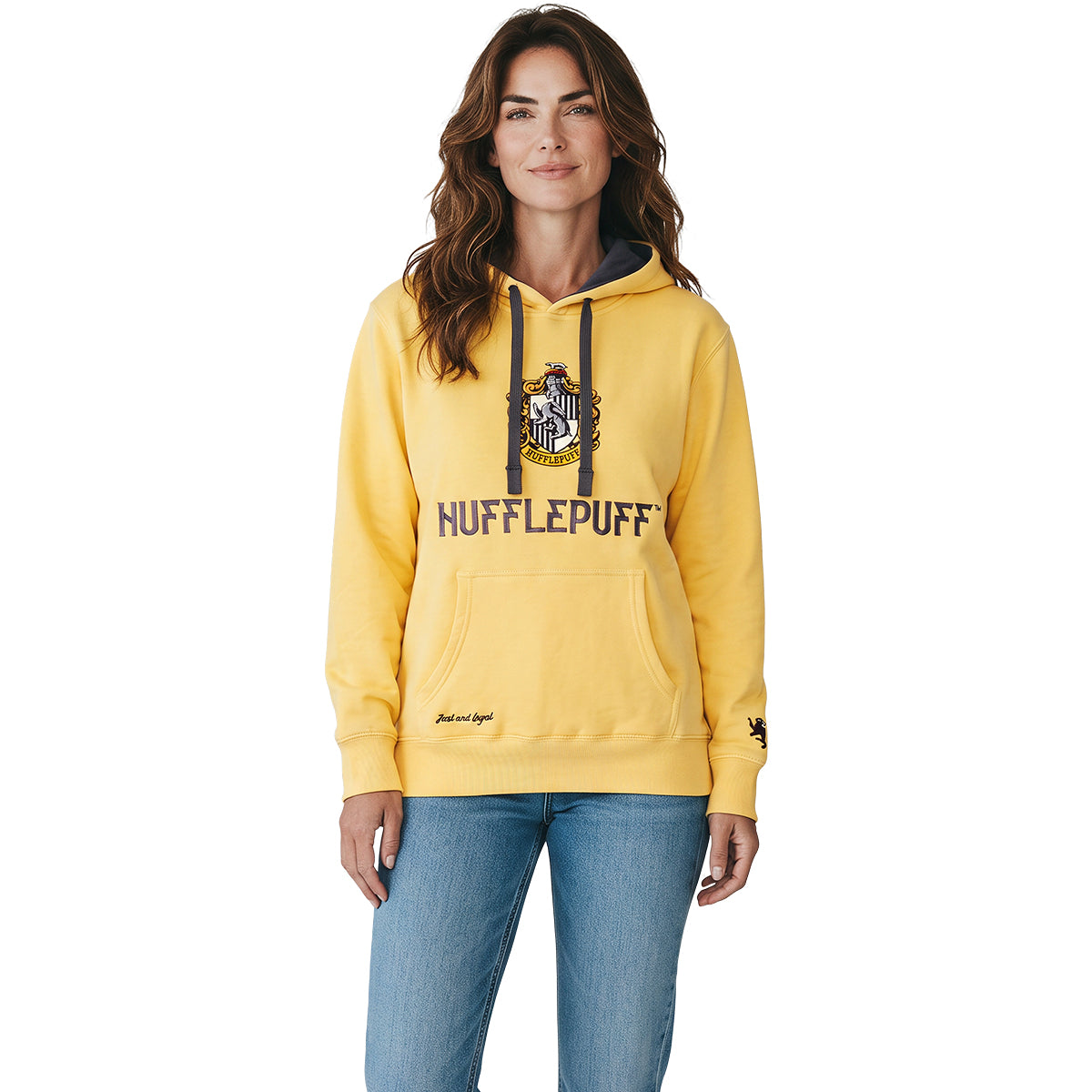 HARRY POTTER – HUFFLEPUFF ZWEIFARBIG – Kapuzenpulli in Gelb mit schwarzem Rand