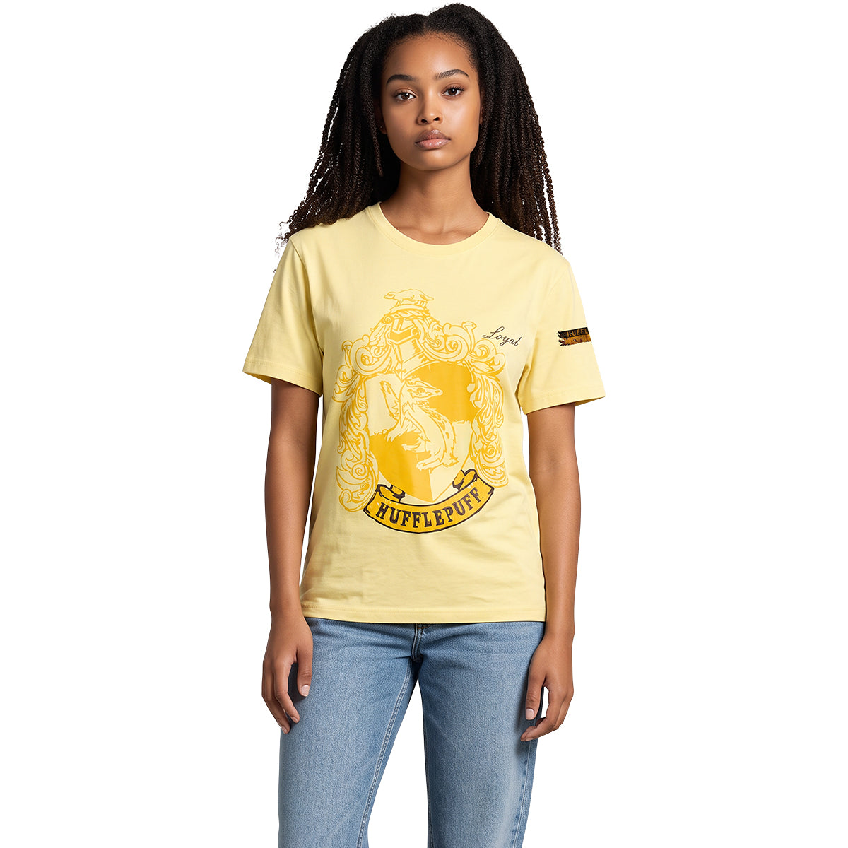 HARRY POTTER – HUFFLEPUFF-EMBLEM – T-Shirt Hellgelb