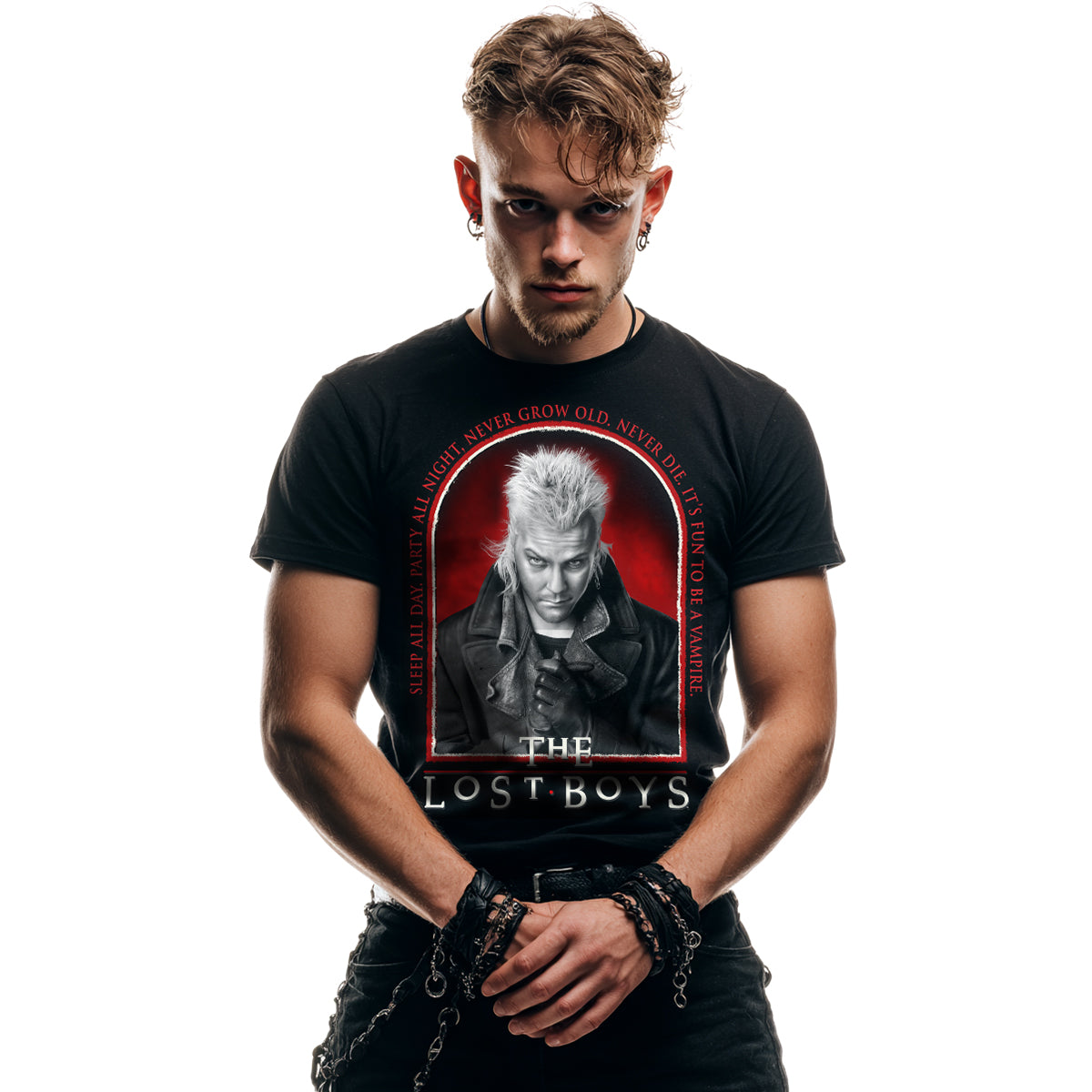 THE LOST BOYS - FUN TO BE A VAMPIRE - Front Print T-Shirt Black