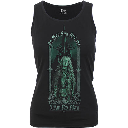 LOTR – NO MAN CAN KILL ME – Razor Back Top, schwarz
