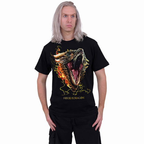 HOD 2 - DROGON - Front Print T-Shirt Schwarz