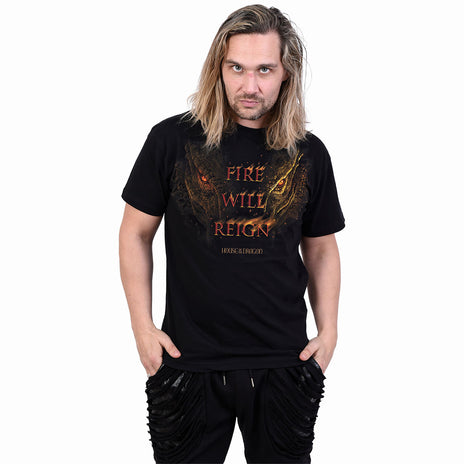 HOD 2 - FIRE WILL REIGN - Front Print T-Shirt Schwarz