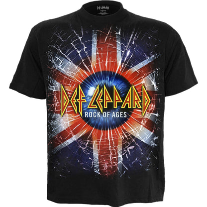 DEF LEPPARD - ROCK OF AGES - Front Print T-Shirt Black