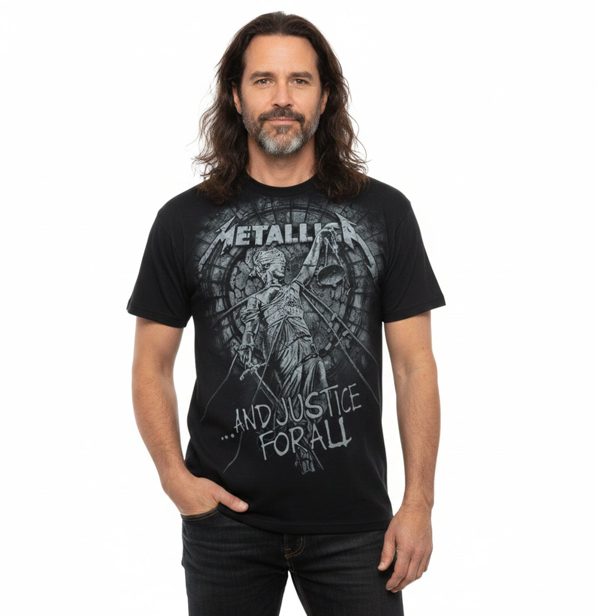 METALLICA - STONED JUSTICE - Front Print T-Shirt Schwarz