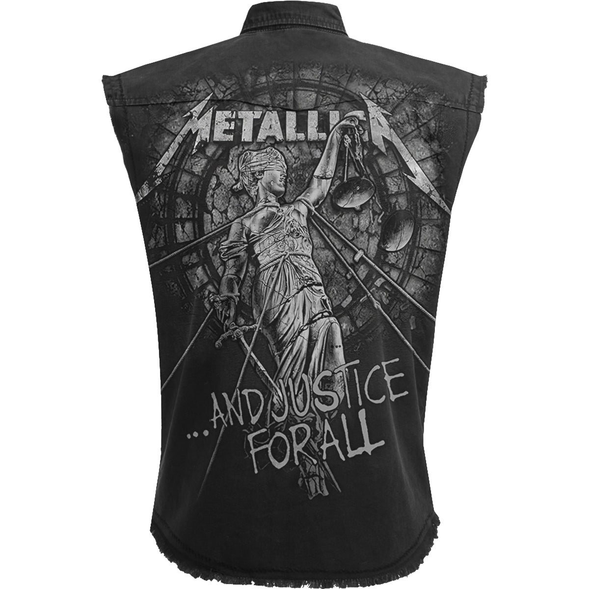 METALLICA - STONED JUSTICE - Ärmelloser Stone Washed Worker Schwarz