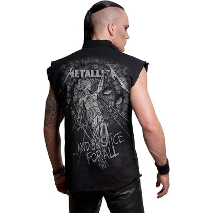 METALLICA - STONED JUSTICE - Ärmelloser Stone Washed Worker Schwarz
