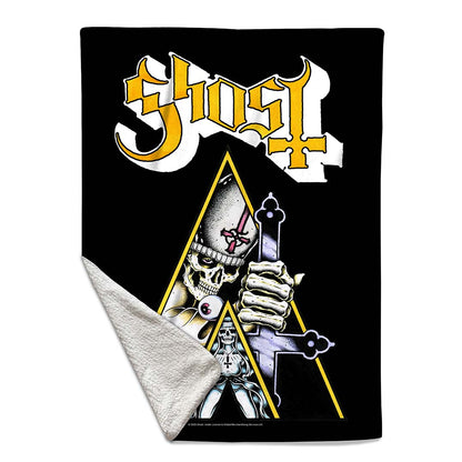 Rocksax Ghost Sherpa Fleece Blanket - Clockwork