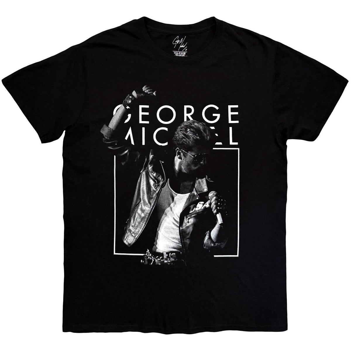 GEORGE MICHAEL - B&W FAITH - T-Shirt Black