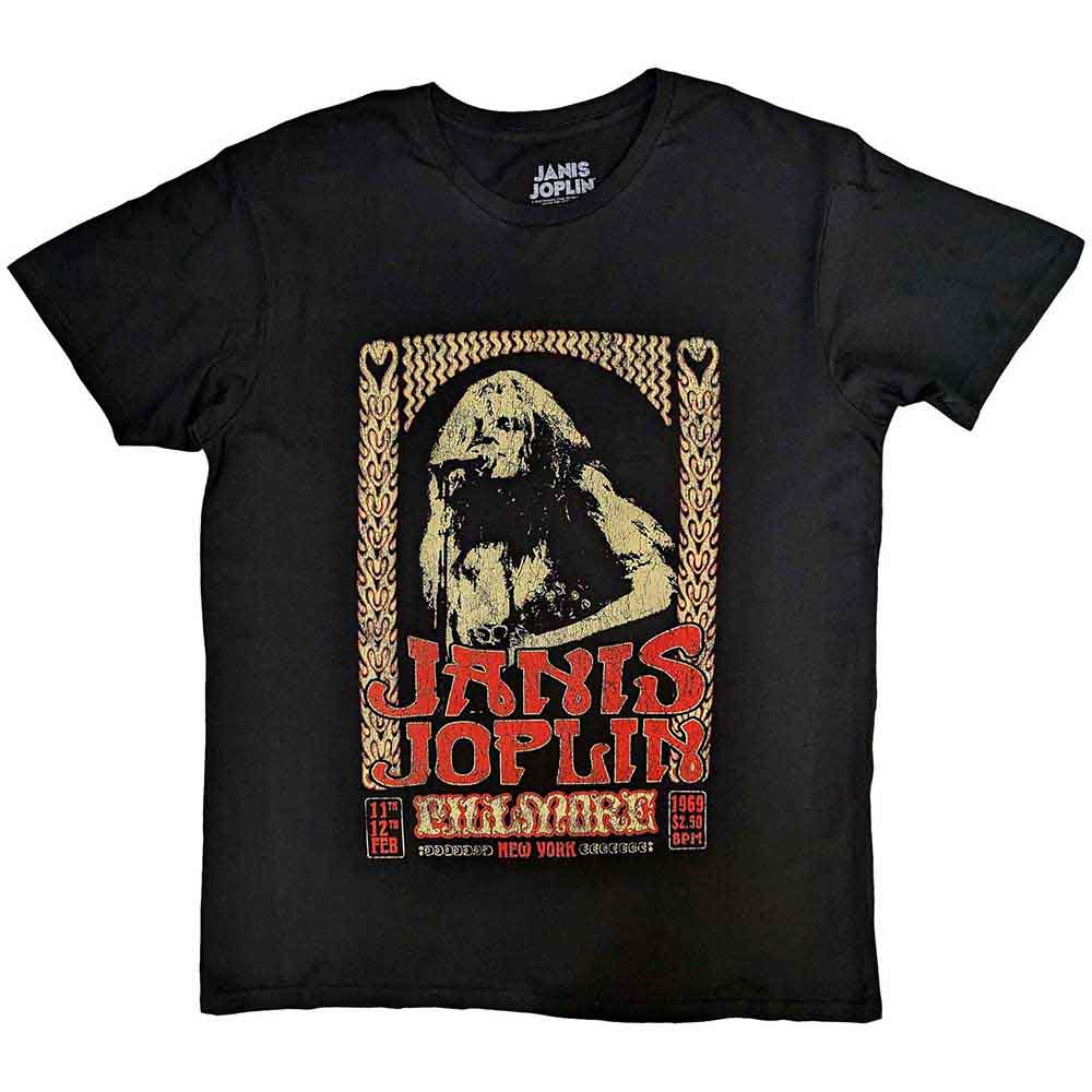 JANIS JOPLIN - VINTAGE POSTER - T-Shirt Black