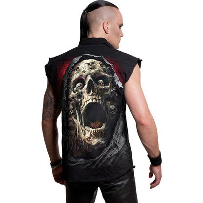 SCREAMING DEATH - Ärmelloser Stone Washed Worker Schwarz