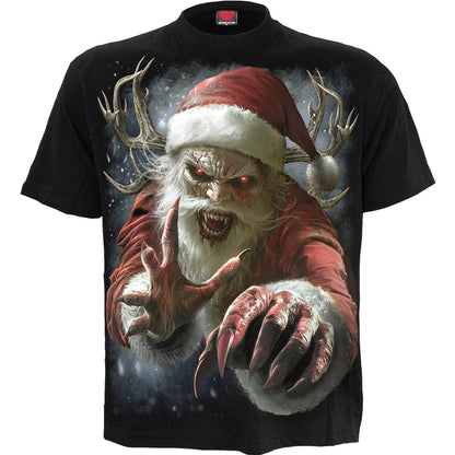 NAUGHTY OR NICE SANTA - T-Shirt Schwarz